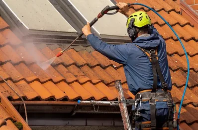 Démoussage et hydrofuge de toiture à Thèbe